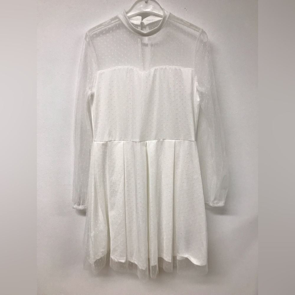 Big Girls Long See Through Sleeve Church Easter Party Wedding Flower Girl Dress